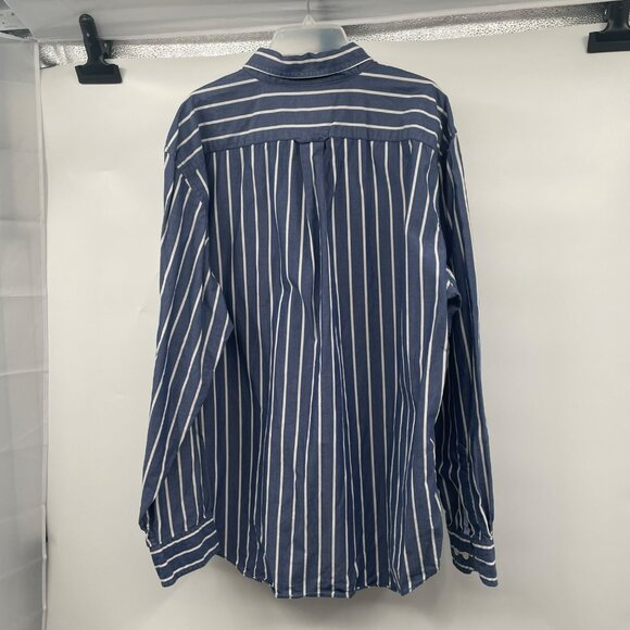 Nautica Men's Striped Button Up Shirt Long Sleeve Blue/Multi Size Large - Picture 7 of 9